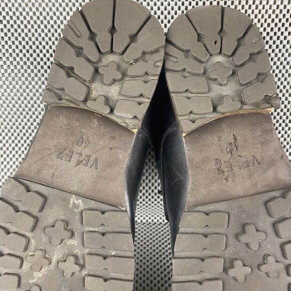 Velez Chukka Boots Mens Size 40 Black Leather Lace Up Casual - Picture 11 of 12